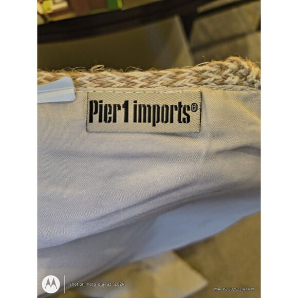 Pier One Table Runner 74” Coastal Embroidered Sea Shell Star Fish Neutral READ - Picture 11 of 12